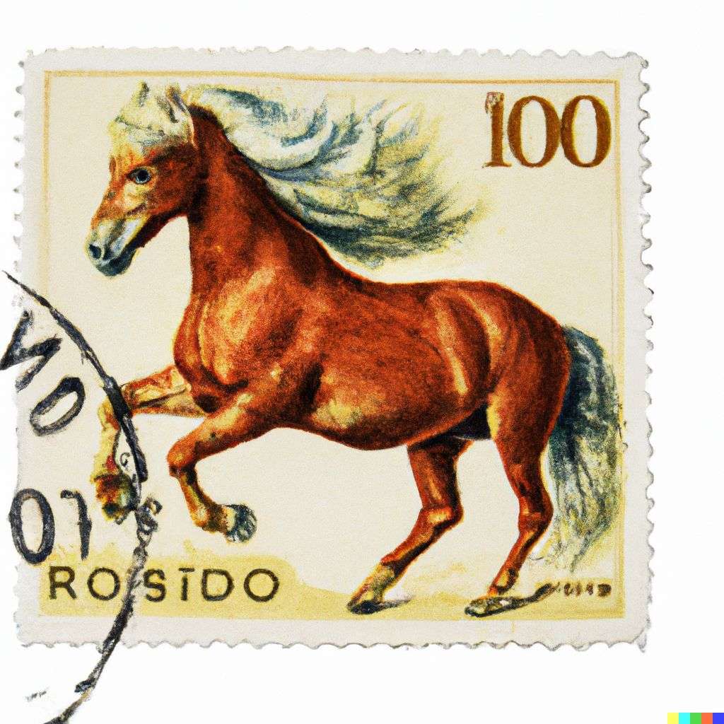 a horse, postage stamp